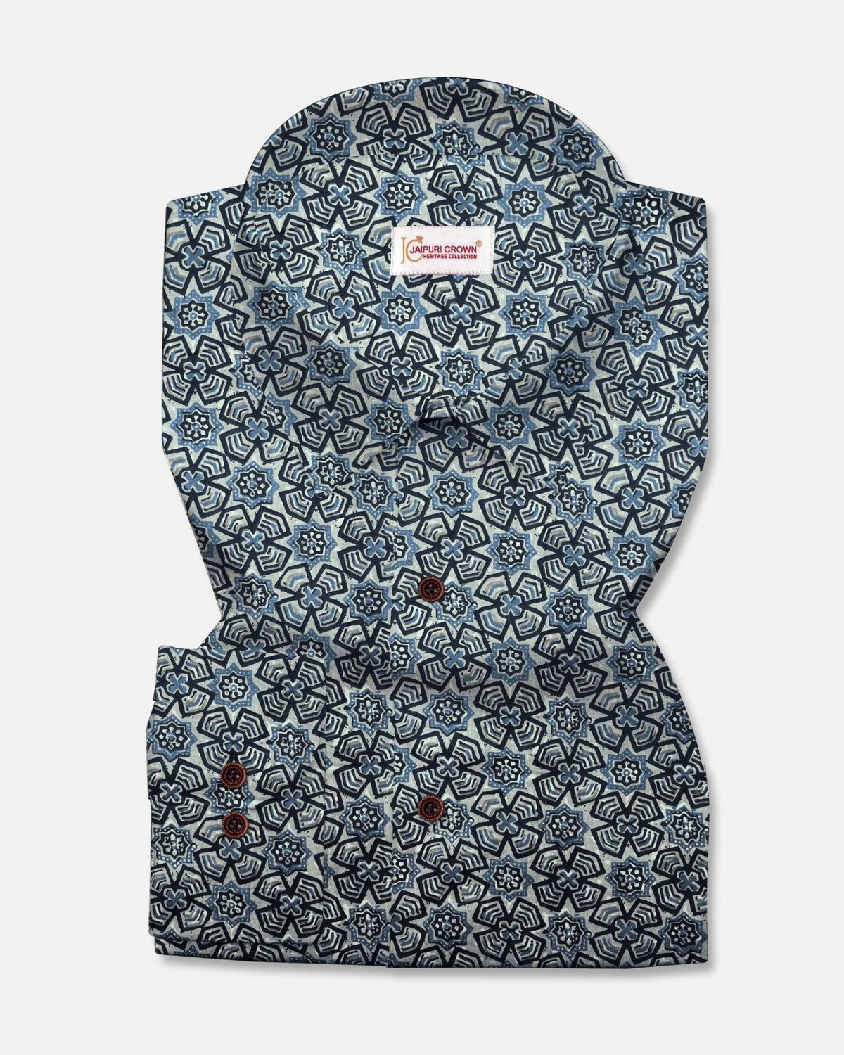 Spin & Style - Pure Cotton Shirt - Pure Cotton Shirt - Jaipuri Crown