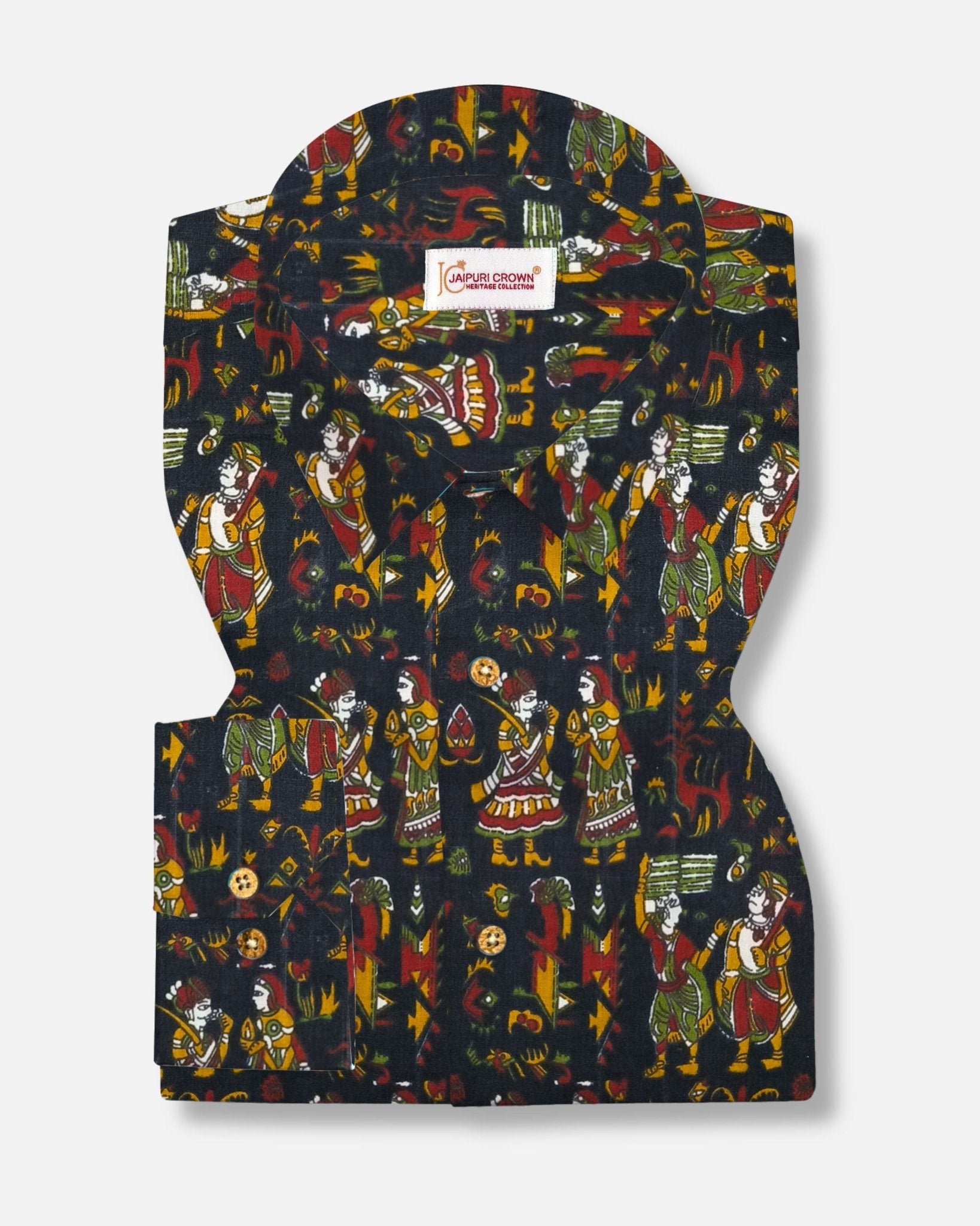 Steampunk Print Shirt - Jaipuri Crown