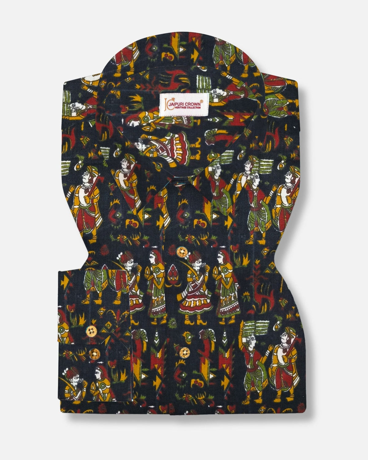 Steampunk Print Shirt - Jaipuri Crown