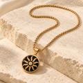 Stylish Gold Sun Pendant - Men's Jewellery - Jaipuri Crown