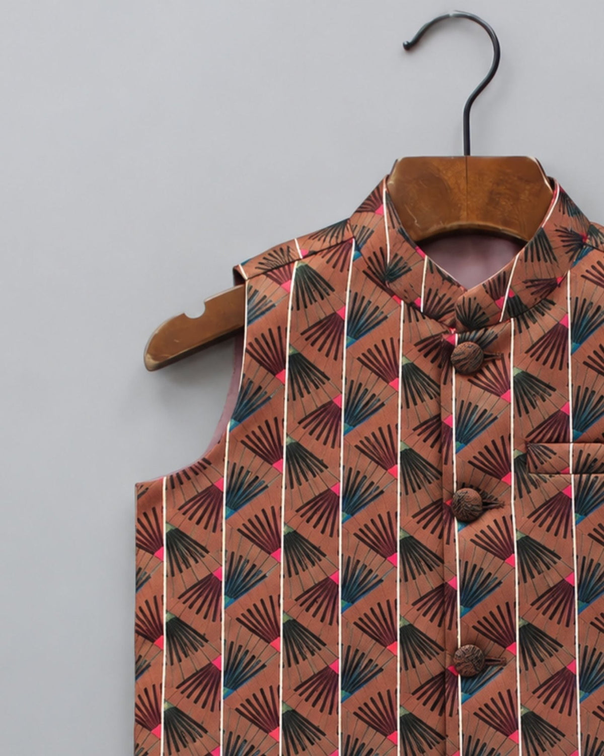 Stylish Kid's Nehru Jacket - Jaipuri Crown