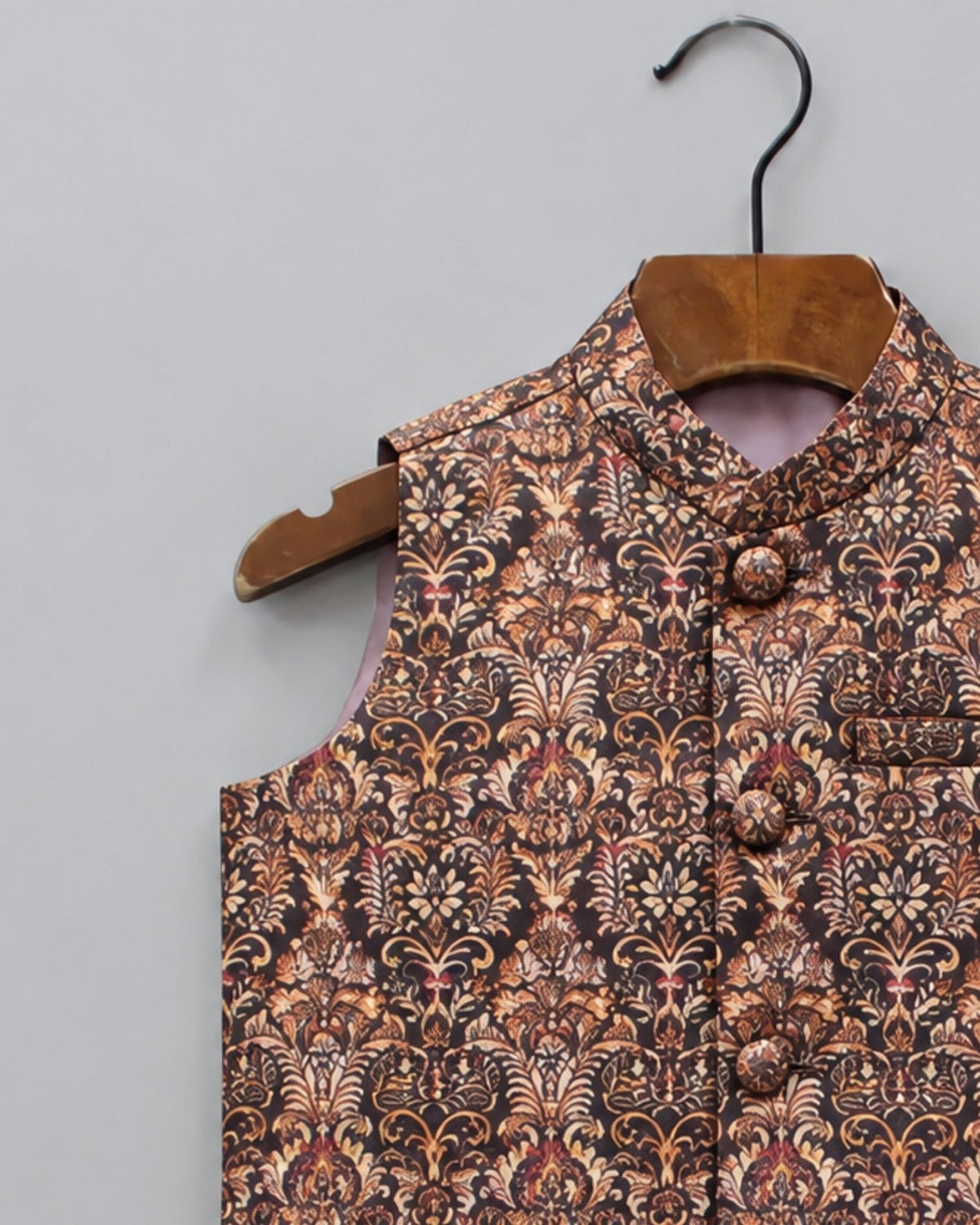Stylish Kid's Nehru Jacket - Jaipuri Crown