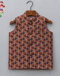 Stylish Kid's Nehru Jacket - Jaipuri Crown