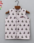 Stylish Kid's Nehru Jacket with Fun Prints - Jaipuri Crown