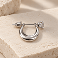 Stylish Men's Earing in Silver Plated Design - Jaipuri Crown