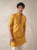 Stylish Plan Long Kurta in Yellow - Jaipuri Crown