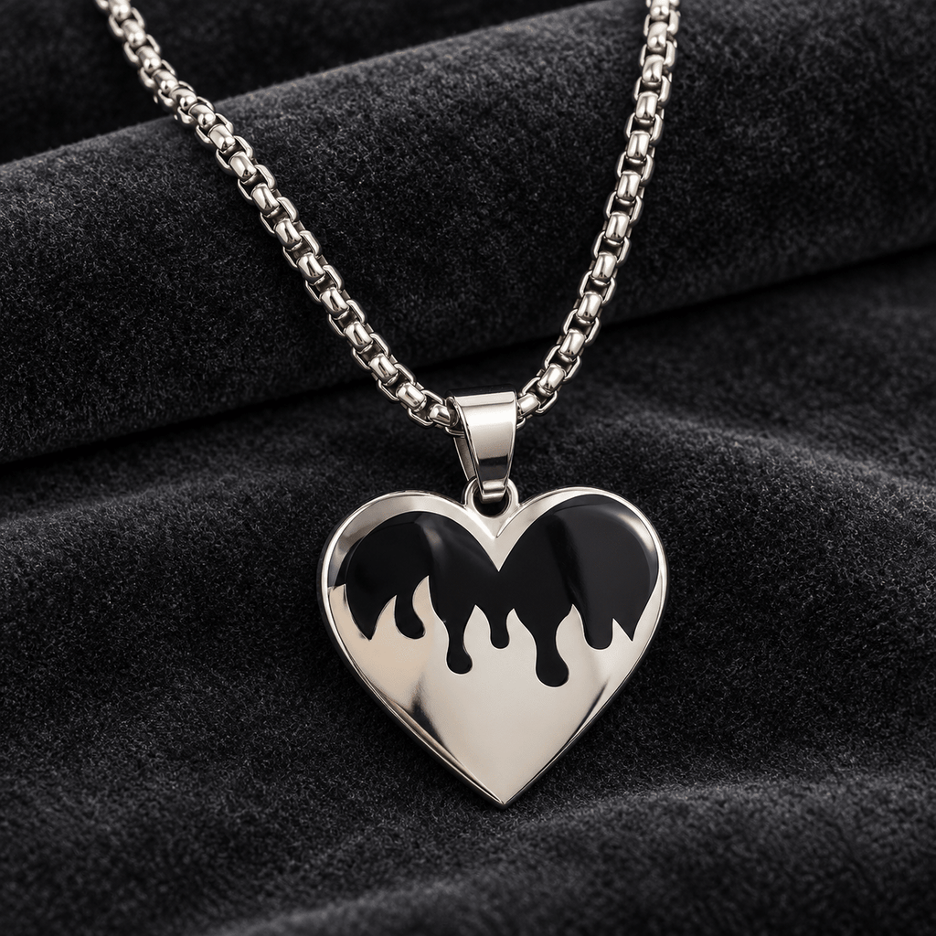 Stylish Silver Heart Chain for Men's Jewellery - Jaipuri Crown