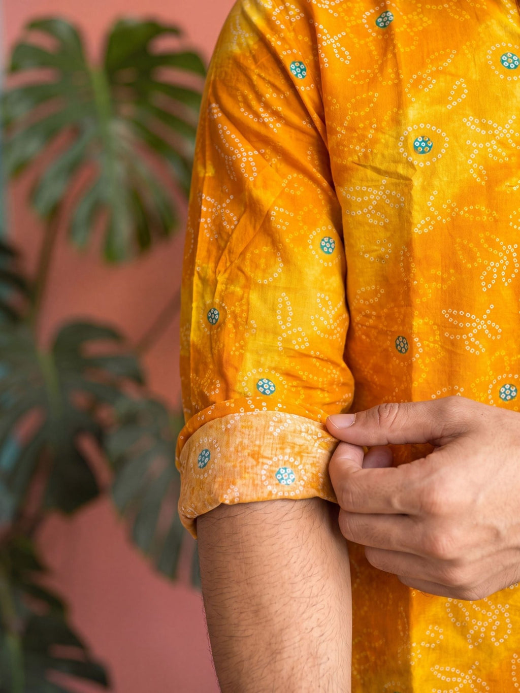 Sunshine Blossom – Printed Cotton Short Kurta - Jaipuri Crown