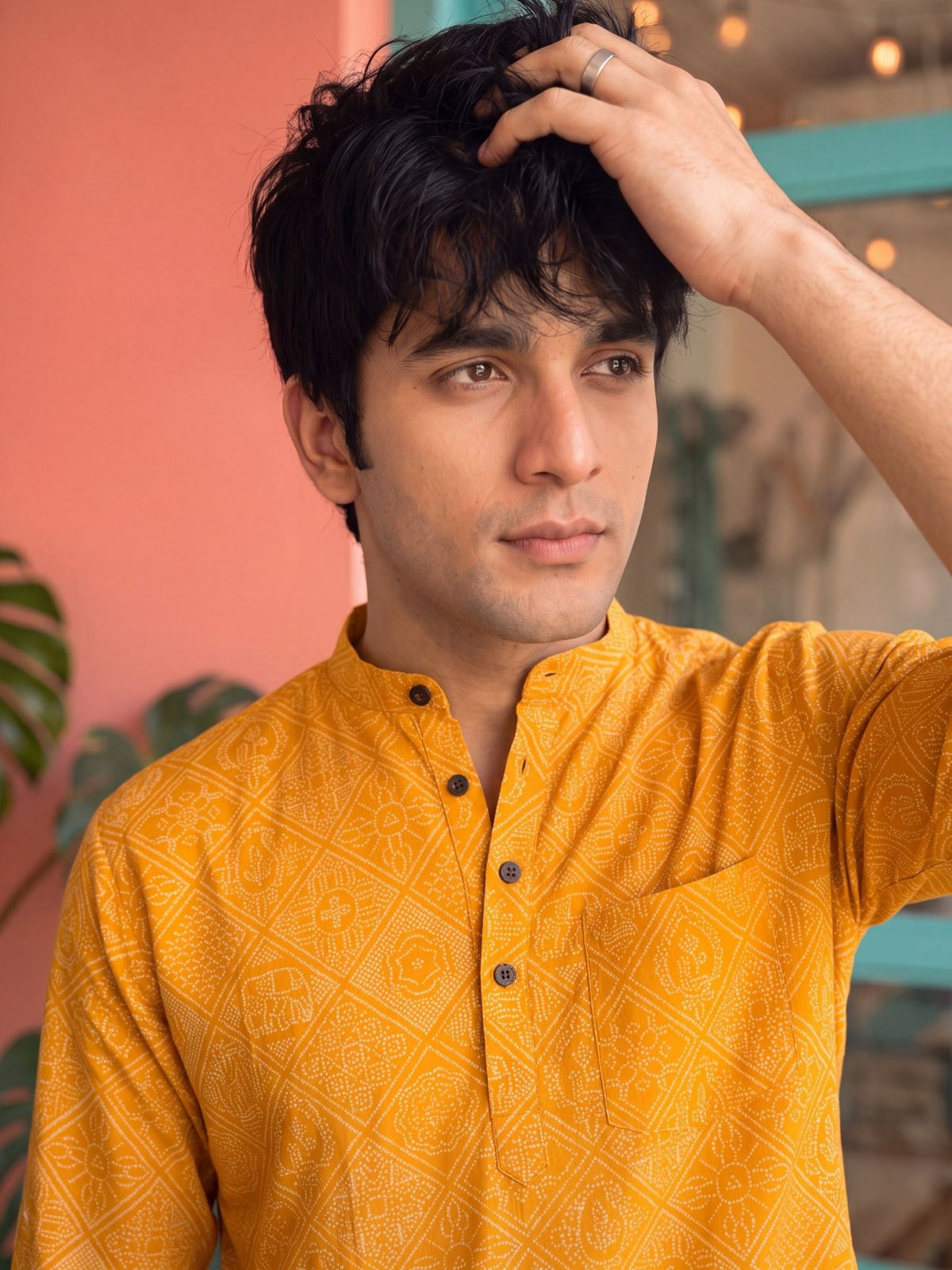 Sunshine Delight – Printed Cotton Short Kurta - Jaipuri Crown
