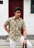 Sunshine Stripes – Men's Printed Cotton Shirt - Jaipuri Crown