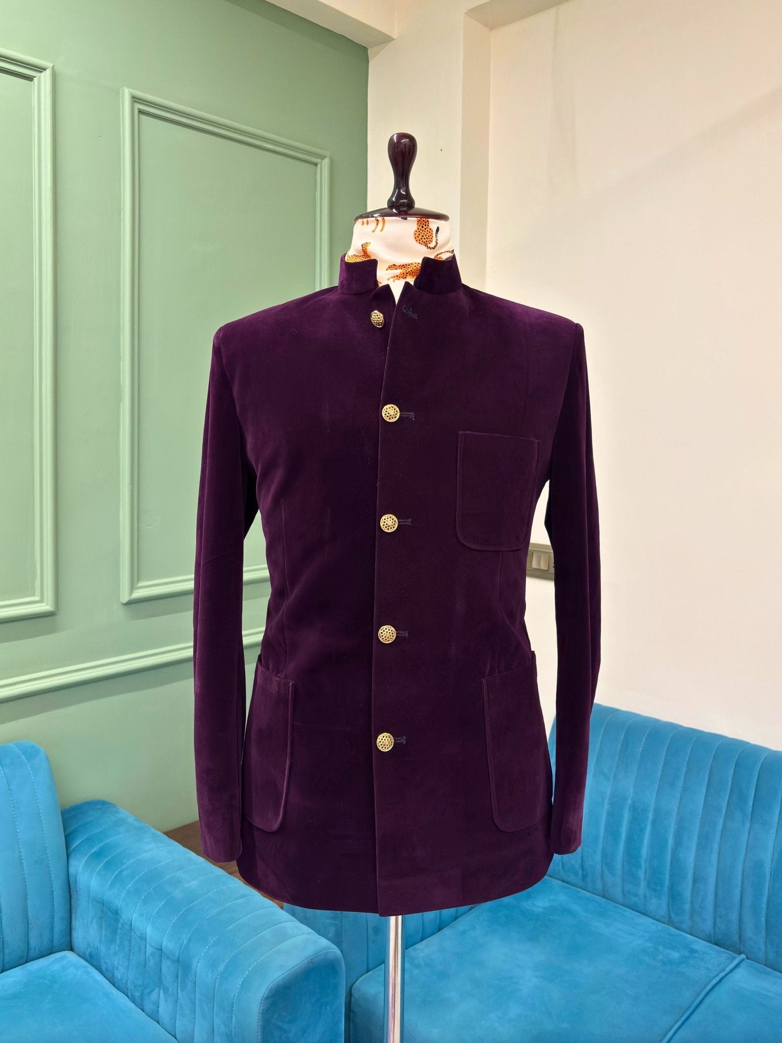 The Modern Jodhpuri - Wine - Jaipuri Crown