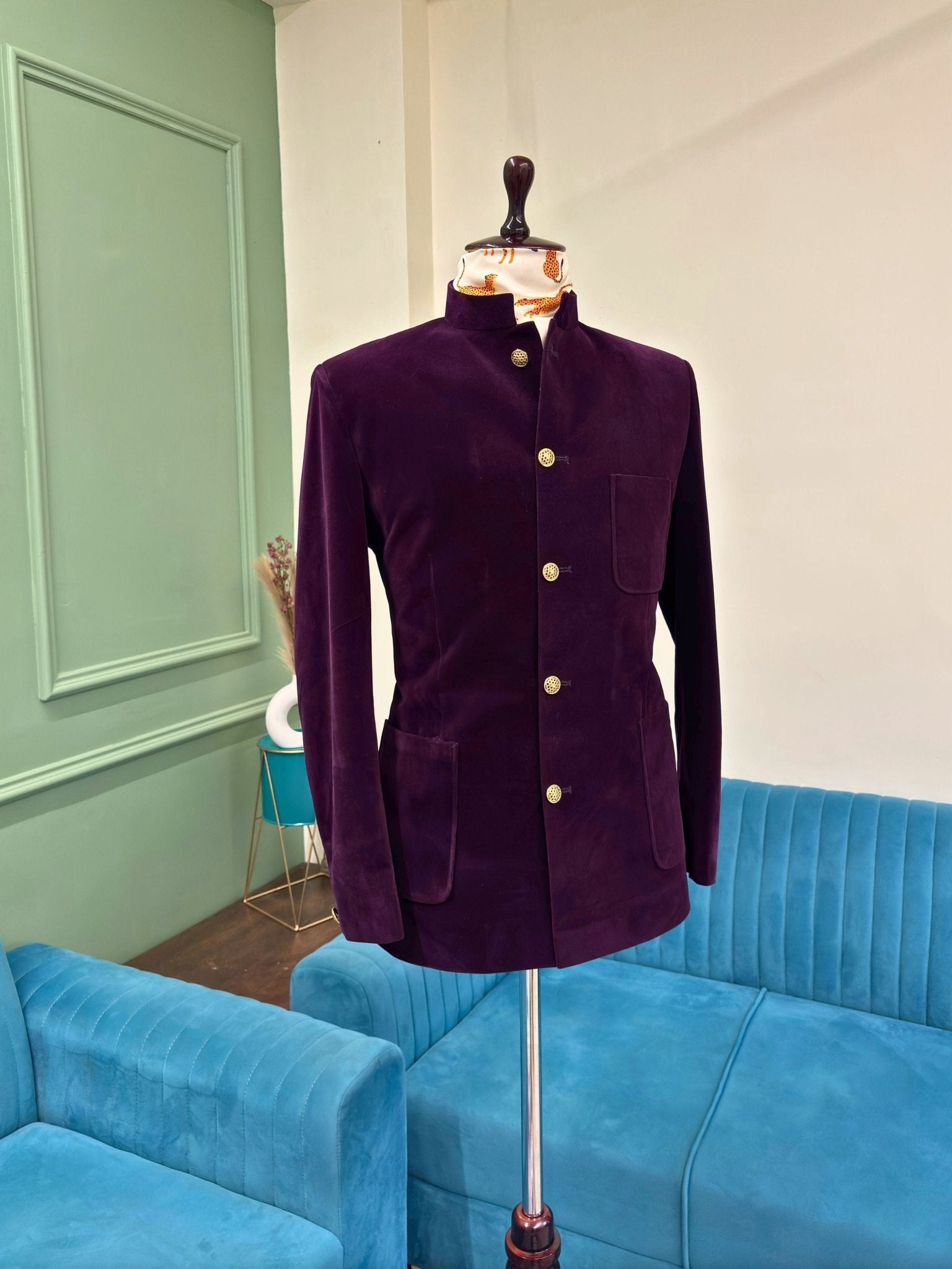 The Modern Jodhpuri - Wine - Jaipuri Crown