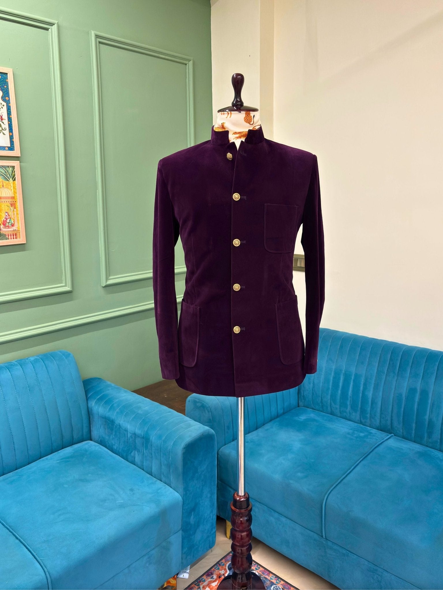 The Modern Jodhpuri - Wine - Jaipuri Crown