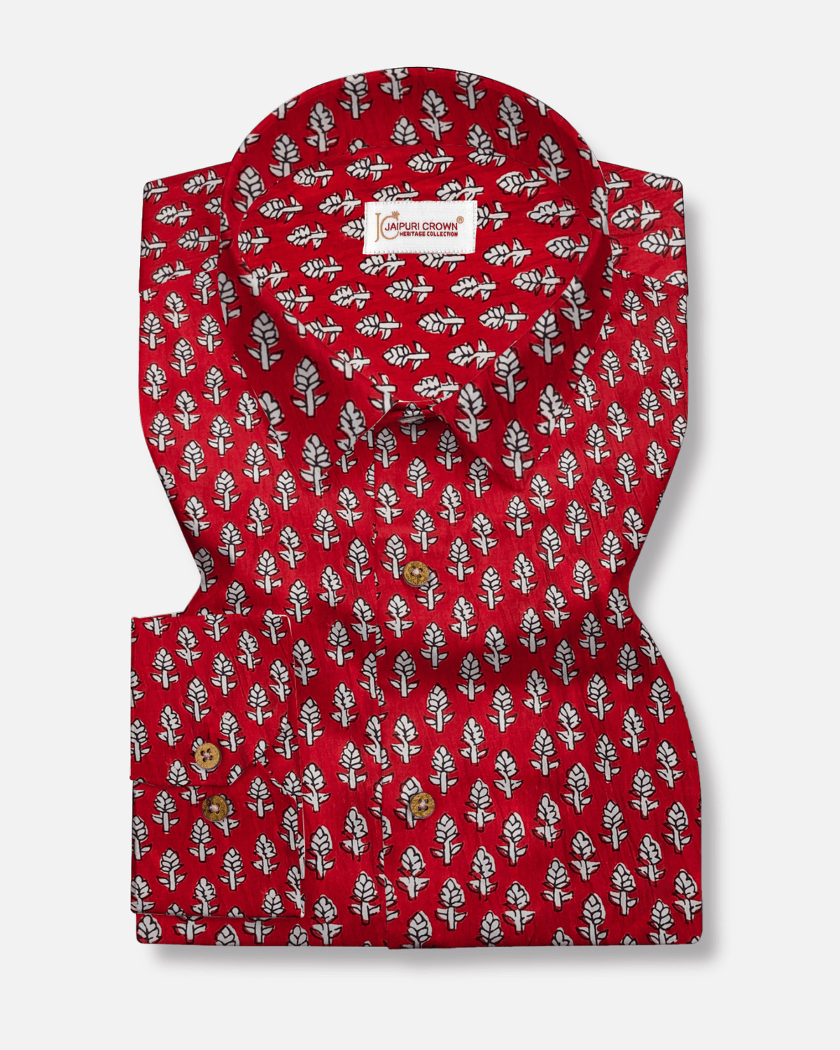 The Red Buti - Pure Cotton Shirt - Jaipuri Crown