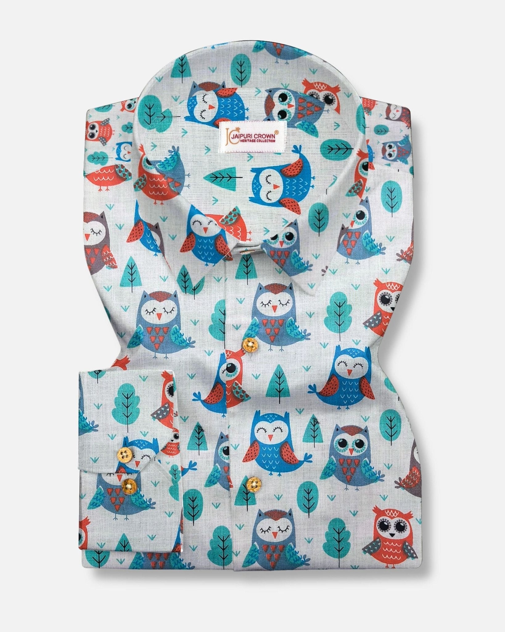 The Tiny Owl - Blue - Jaipuri Crown