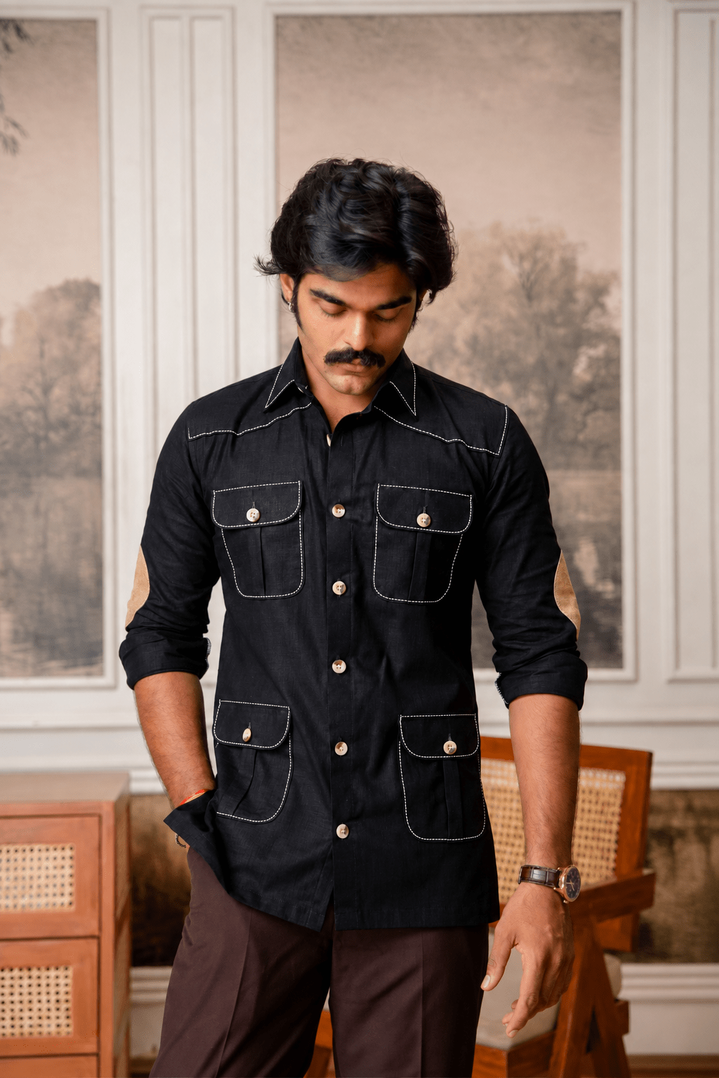 The Ultimate Hunting Shirt — Black - Jaipuri Crown