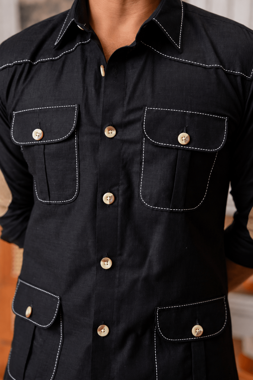 The Ultimate Hunting Shirt — Black - Jaipuri Crown