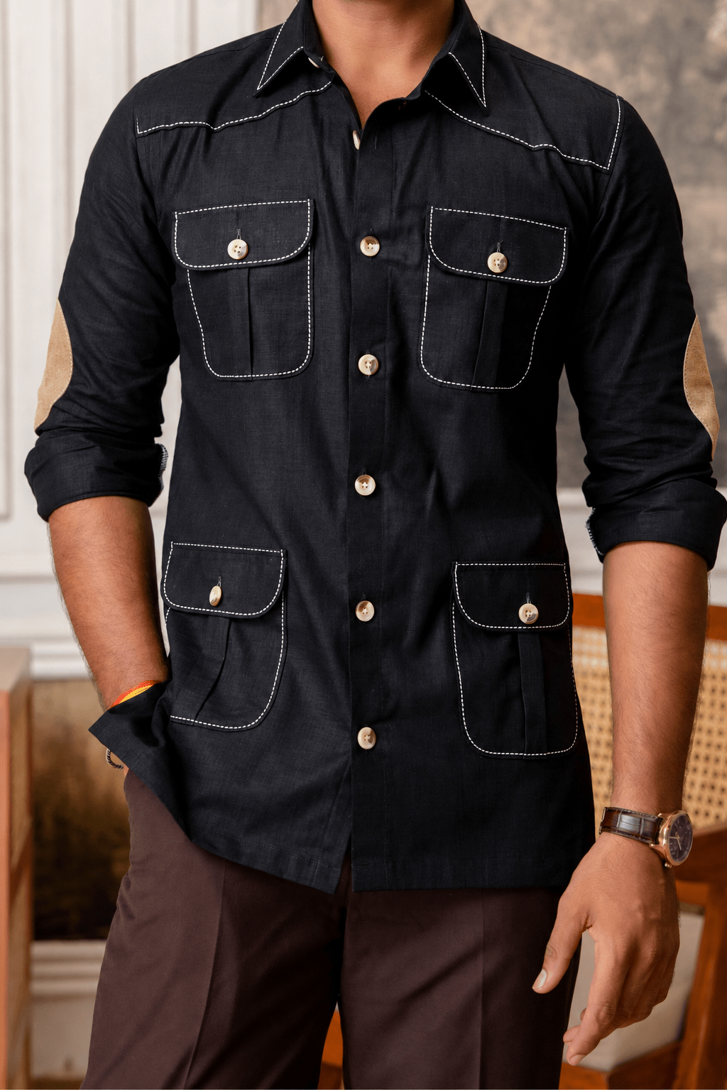 The Ultimate Hunting Shirt — Black - Jaipuri Crown