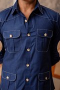 The Ultimate Hunting Shirt — Blue - Jaipuri Crown