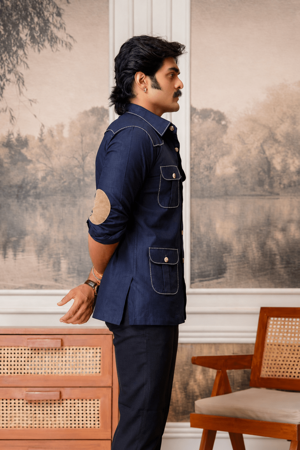 The Ultimate Hunting Shirt — Blue - Jaipuri Crown