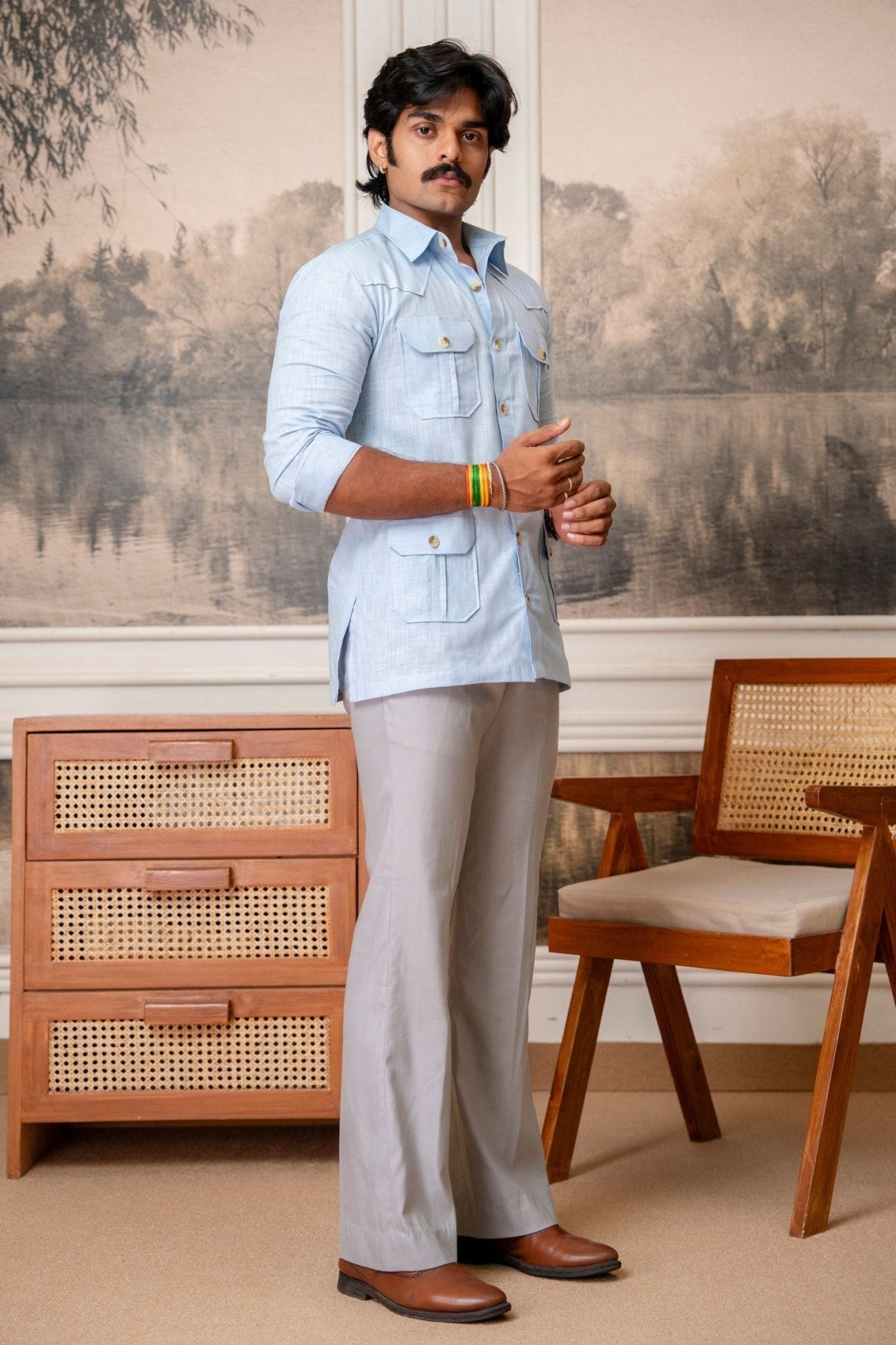 The Ultimate Hunting Shirt — Blue Falcon - Jaipuri Crown