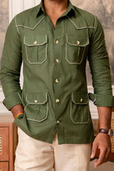 The Ultimate Hunting Shirt — Imperial Olive - Jaipuri Crown