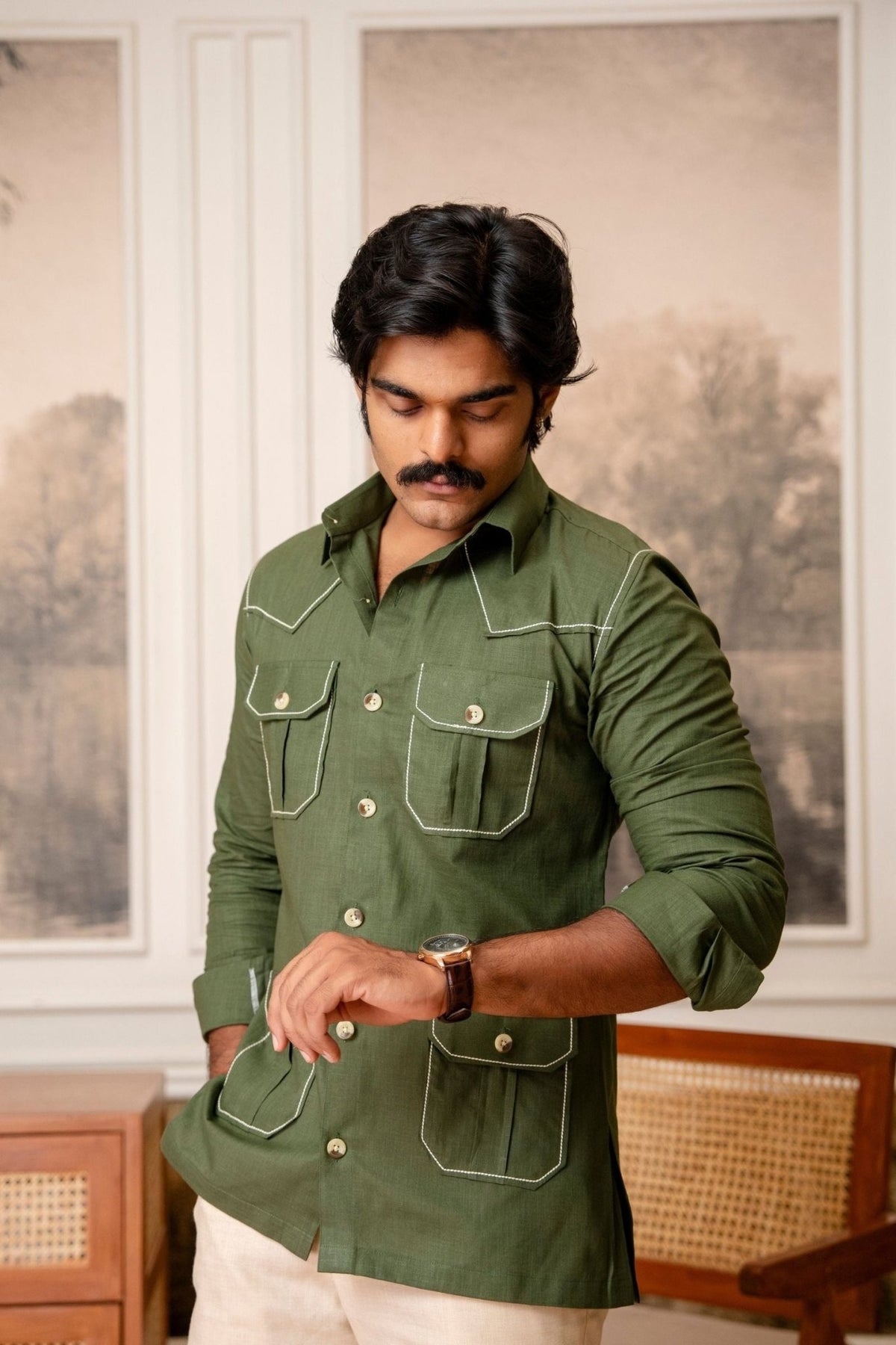 The Ultimate Hunting Shirt — Imperial Olive - Jaipuri Crown