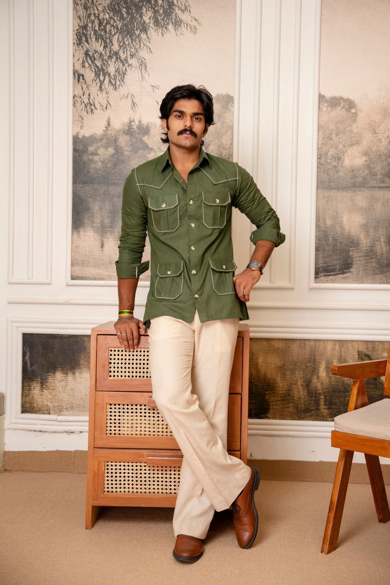 The Ultimate Hunting Shirt — Imperial Olive - Jaipuri Crown