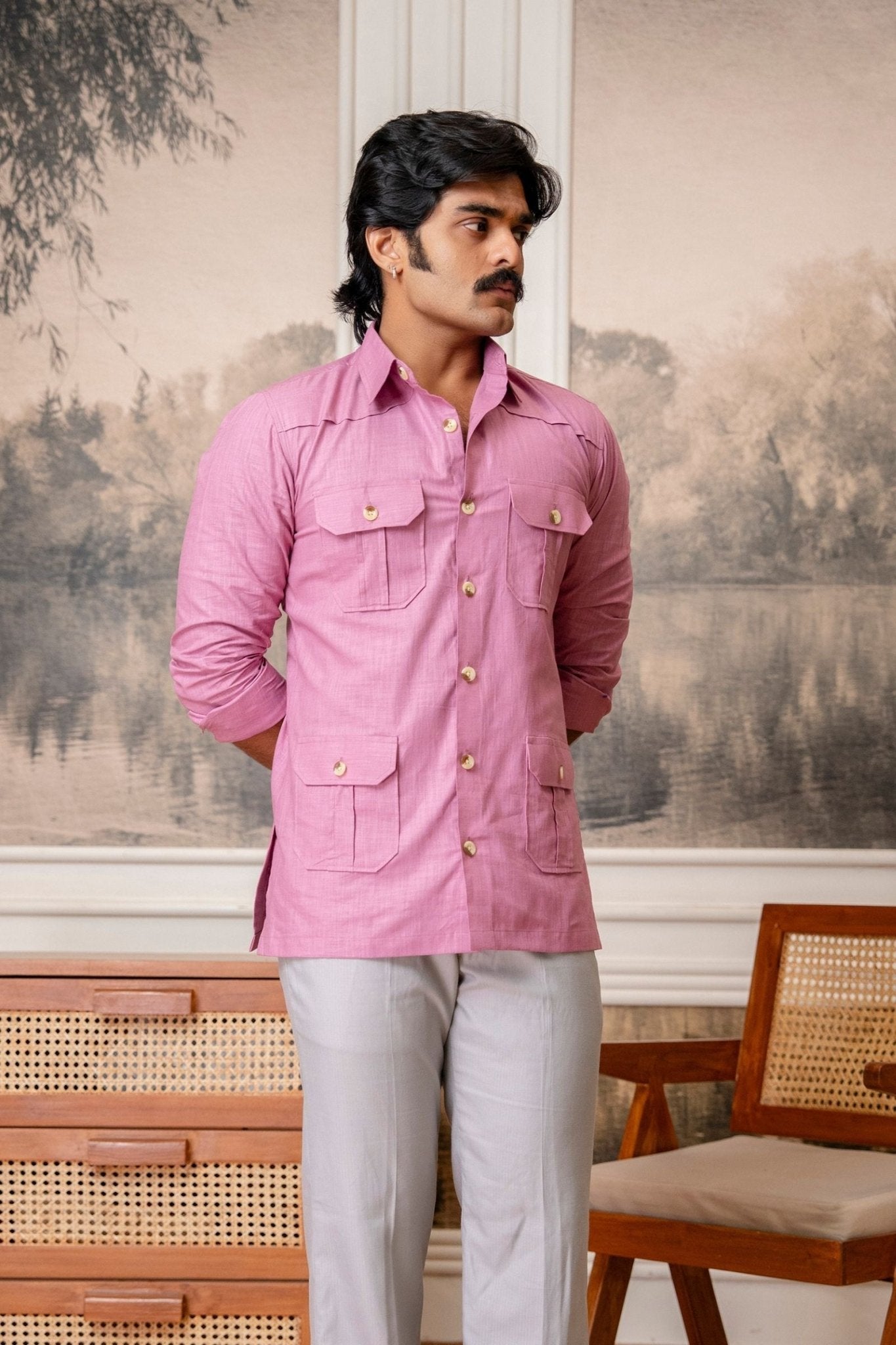 The Ultimate Hunting Shirt — Jaipur Blush - Jaipuri Crown