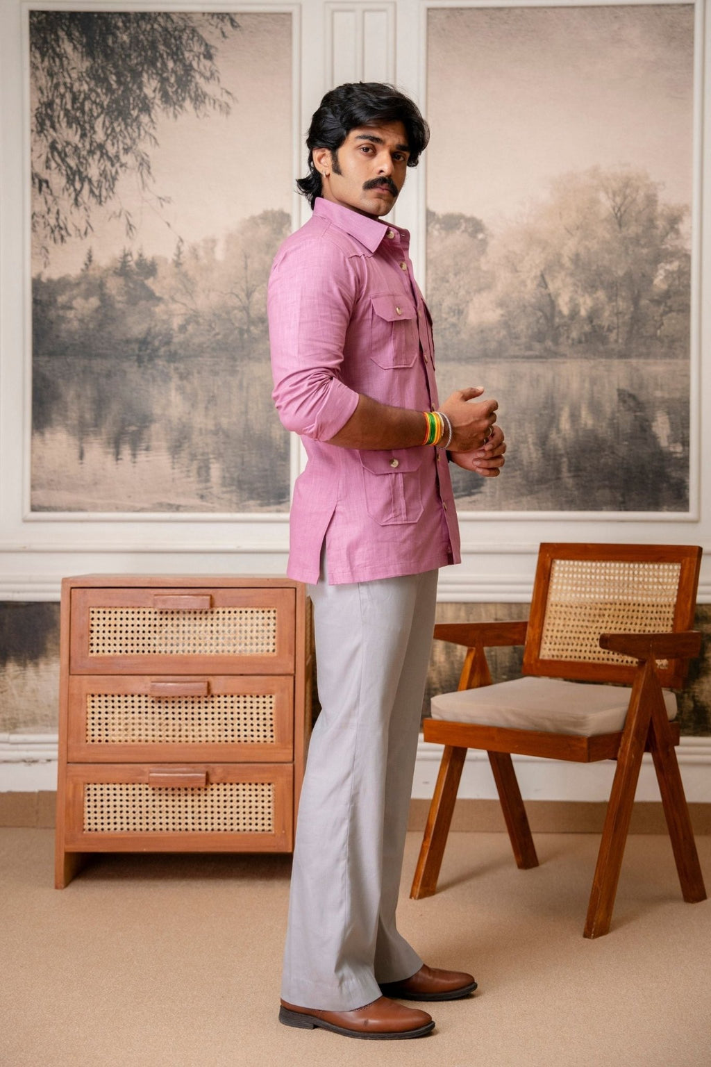 The Ultimate Hunting Shirt — Jaipur Blush - Jaipuri Crown