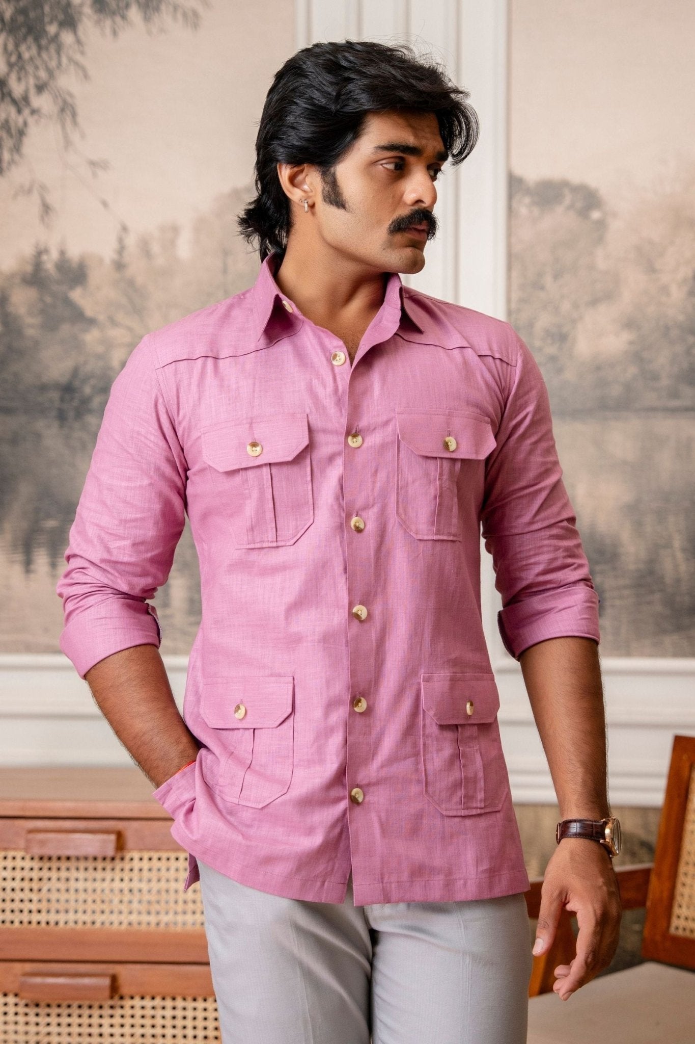 The Ultimate Hunting Shirt — Jaipur Blush - Jaipuri Crown