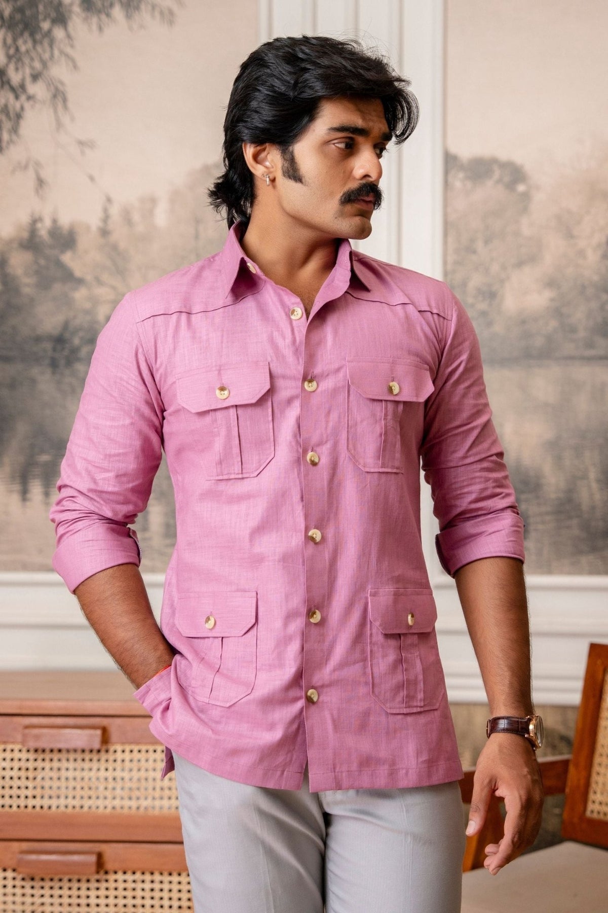 The Ultimate Hunting Shirt — Jaipur Blush - Jaipuri Crown