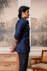 The Ultimate Hunting Shirt — Maharaja Blue - Jaipuri Crown