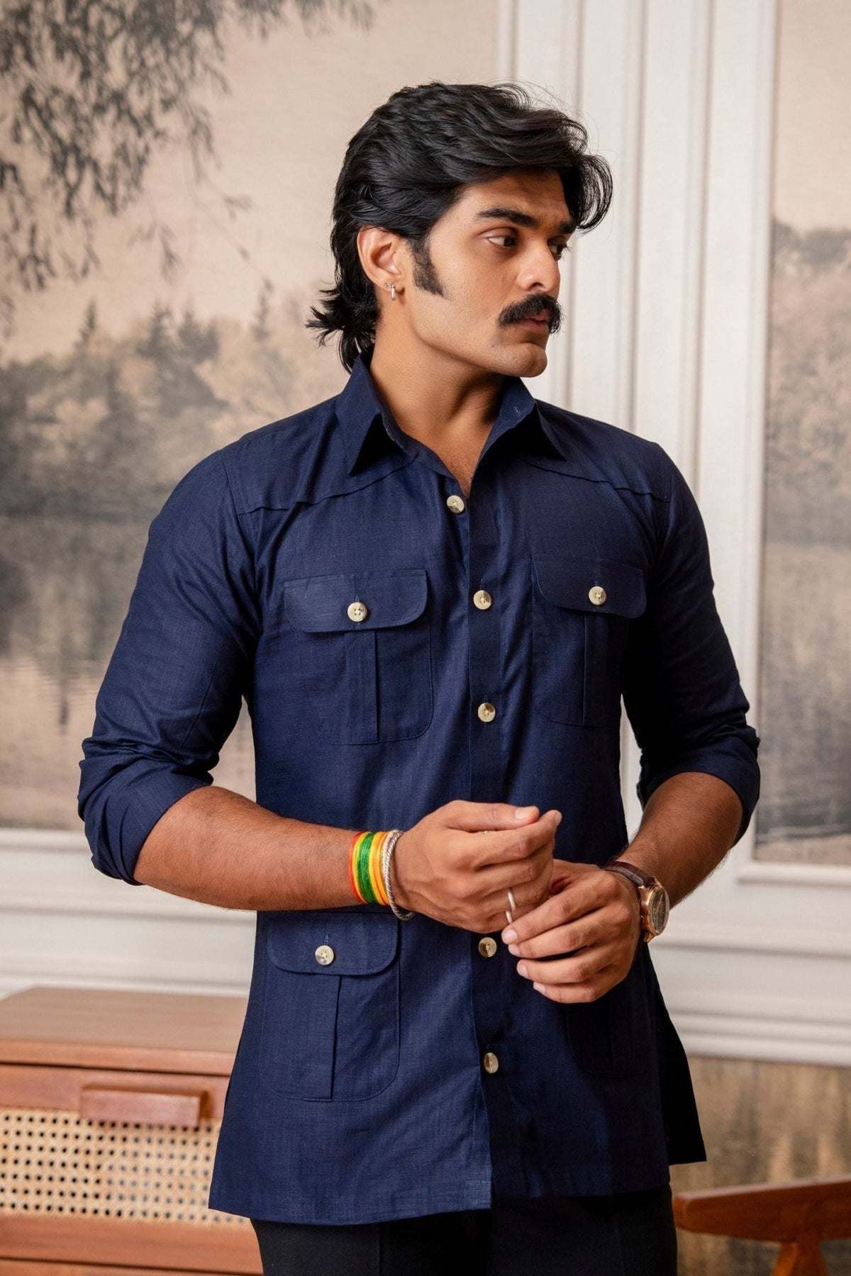 The Ultimate Hunting Shirt — Maharaja Blue - Jaipuri Crown