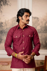 The Ultimate Hunting Shirt — Maharaja Wine - Jaipuri Crown