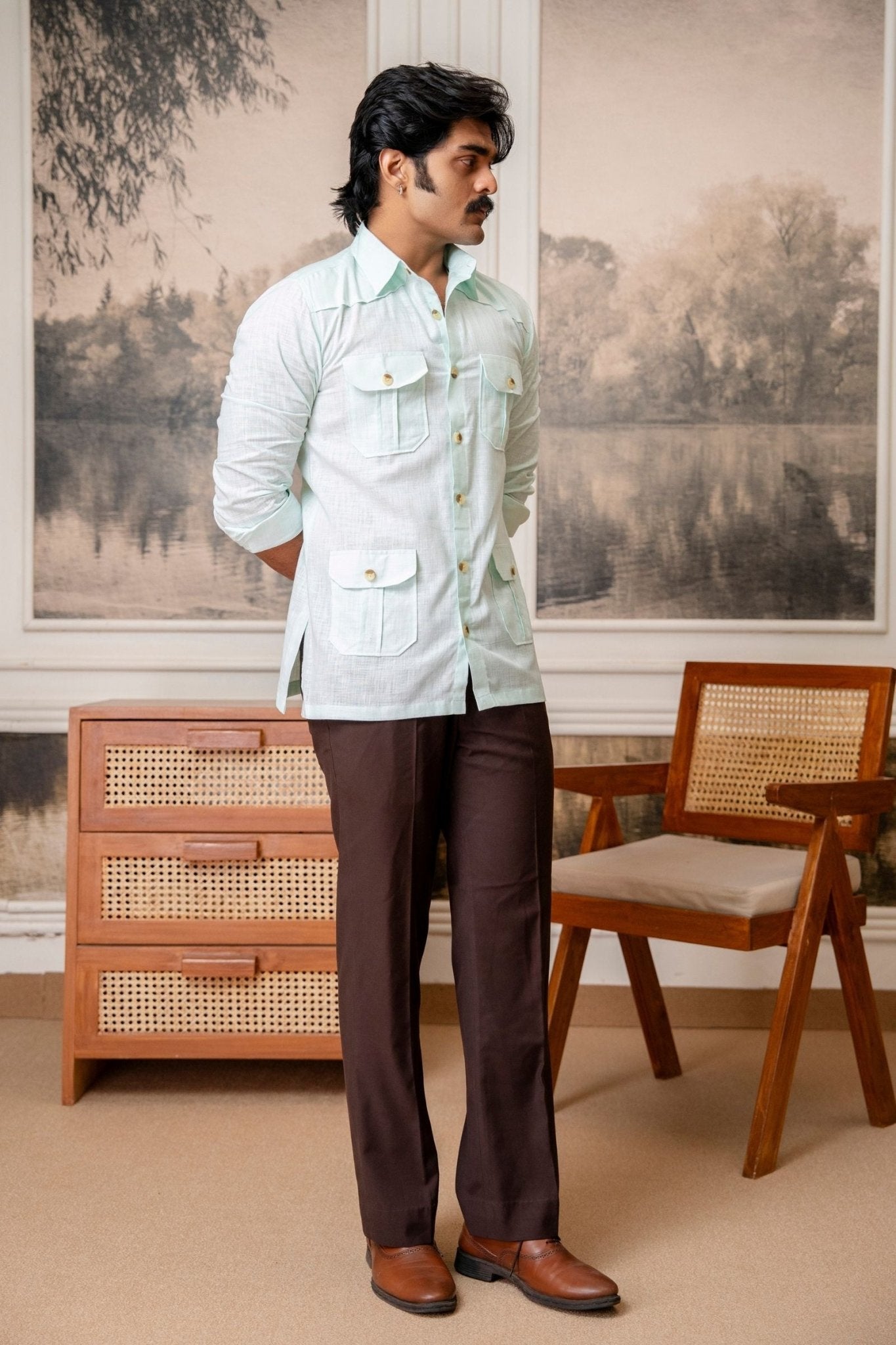 The Ultimate Hunting Shirt — Royal Mist - Jaipuri Crown