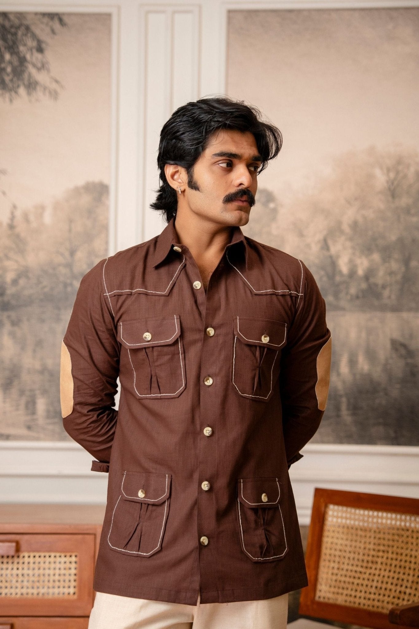The Ultimate Hunting Shirt — Saddle Brown - Jaipuri Crown