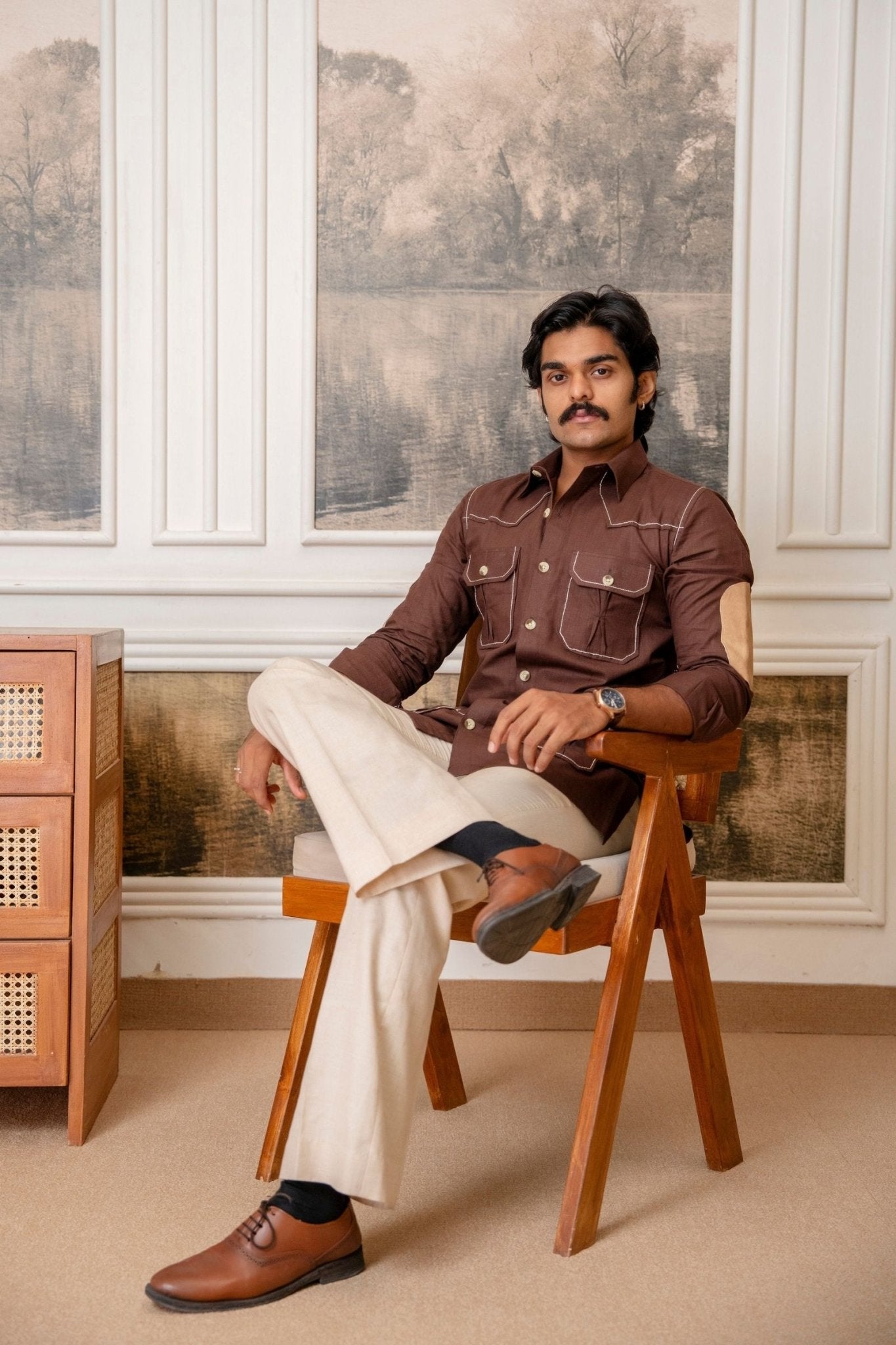 The Ultimate Hunting Shirt — Saddle Brown - Jaipuri Crown