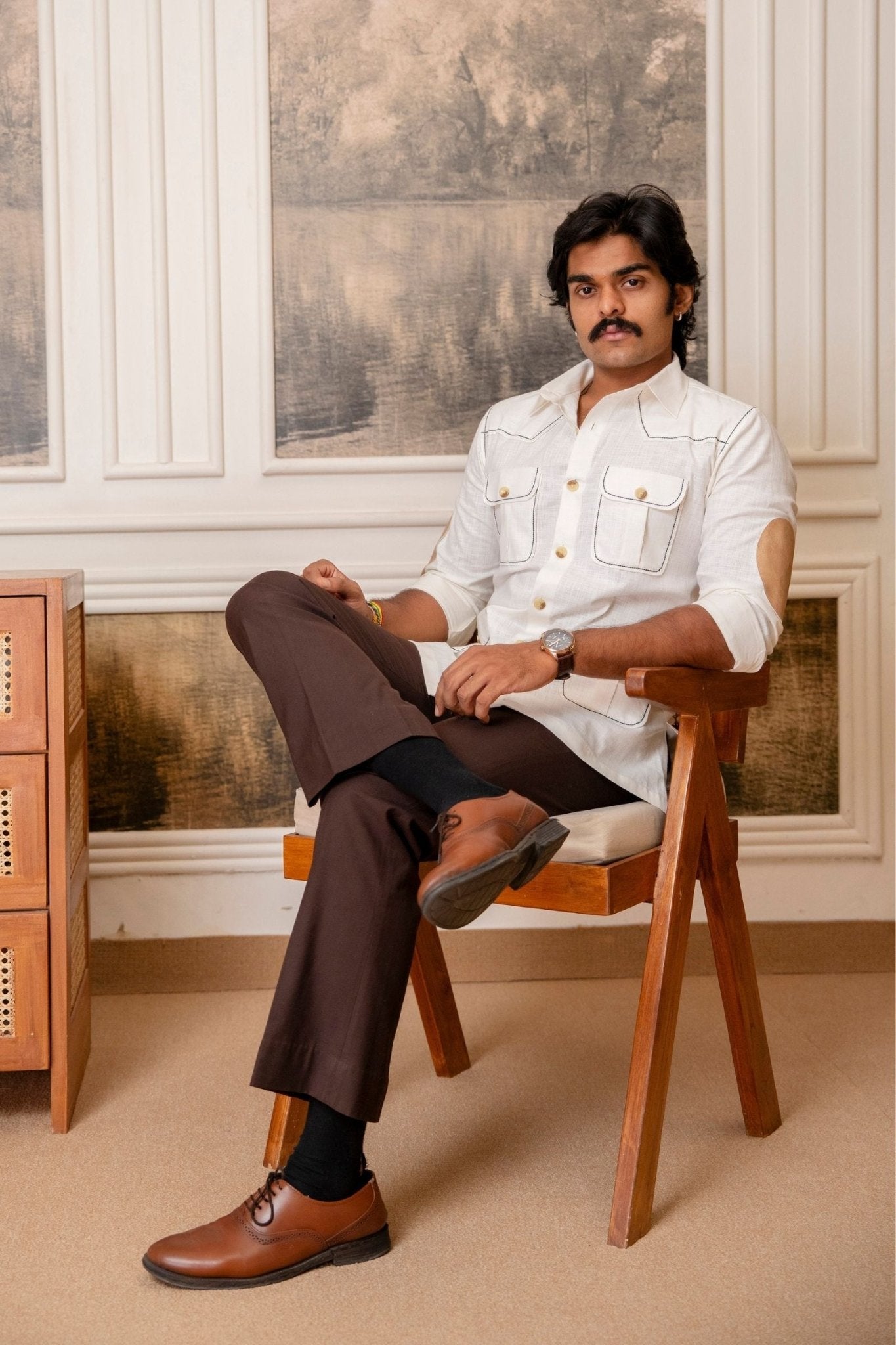 The Ultimate Hunting Shirt — White Tiger - Jaipuri Crown
