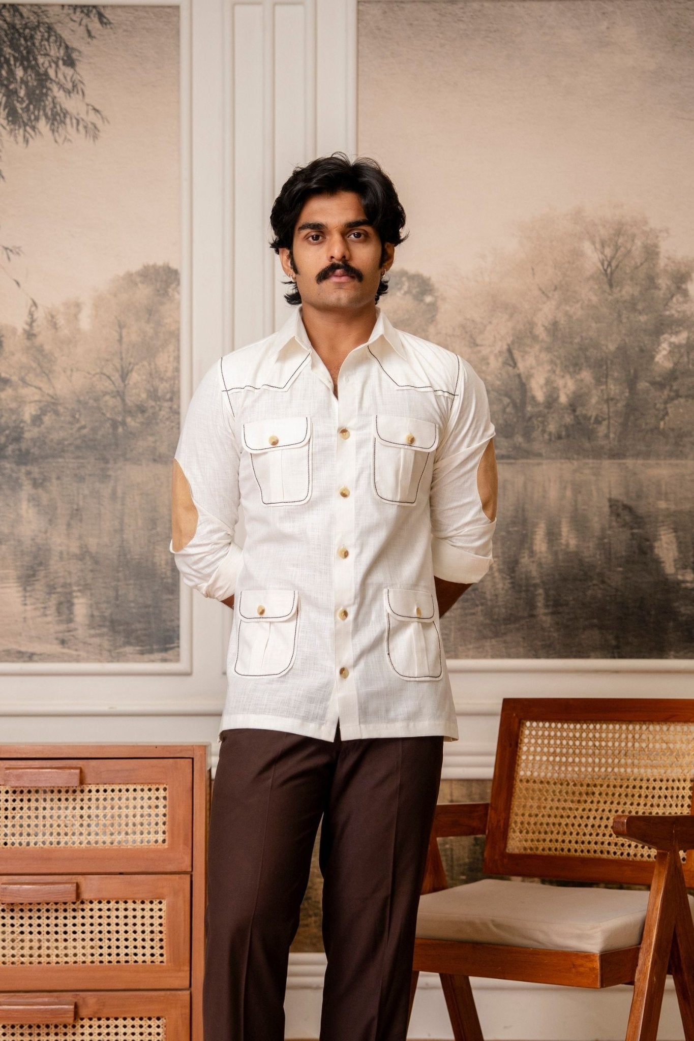 The Ultimate Hunting Shirt — White Tiger - Jaipuri Crown
