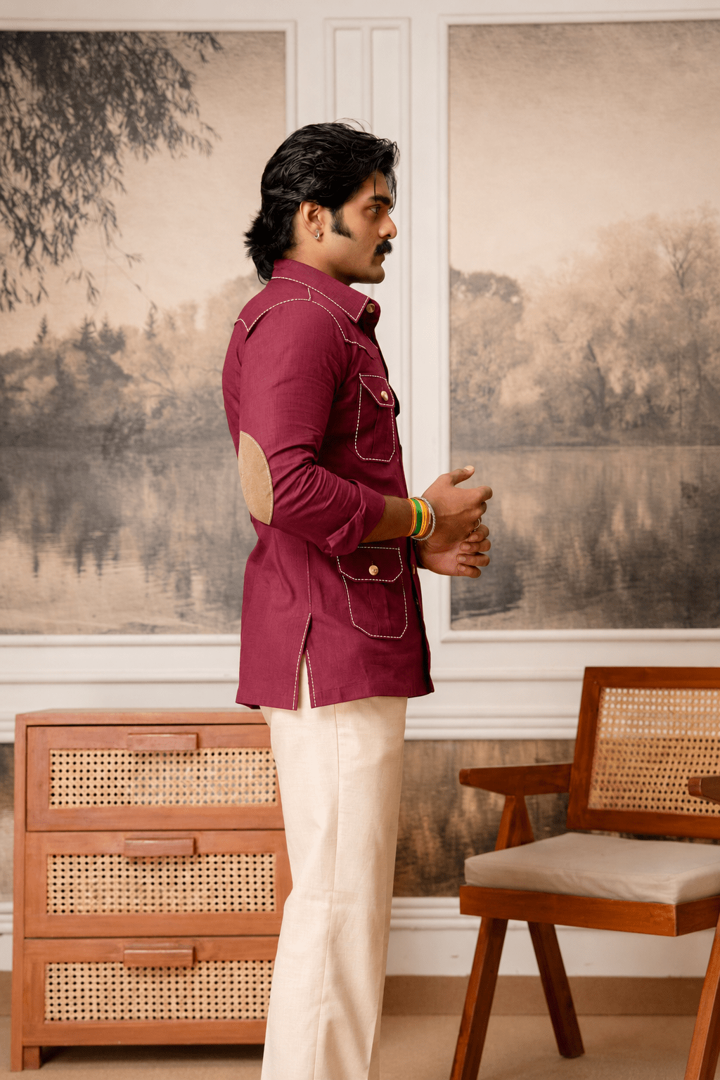 The Ultimate Hunting Shirt — Wine - Jaipuri Crown