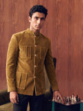 The Ultimate Royal 4 Pocket Velvet Jodhpuri – Camel - Jaipuri Crown