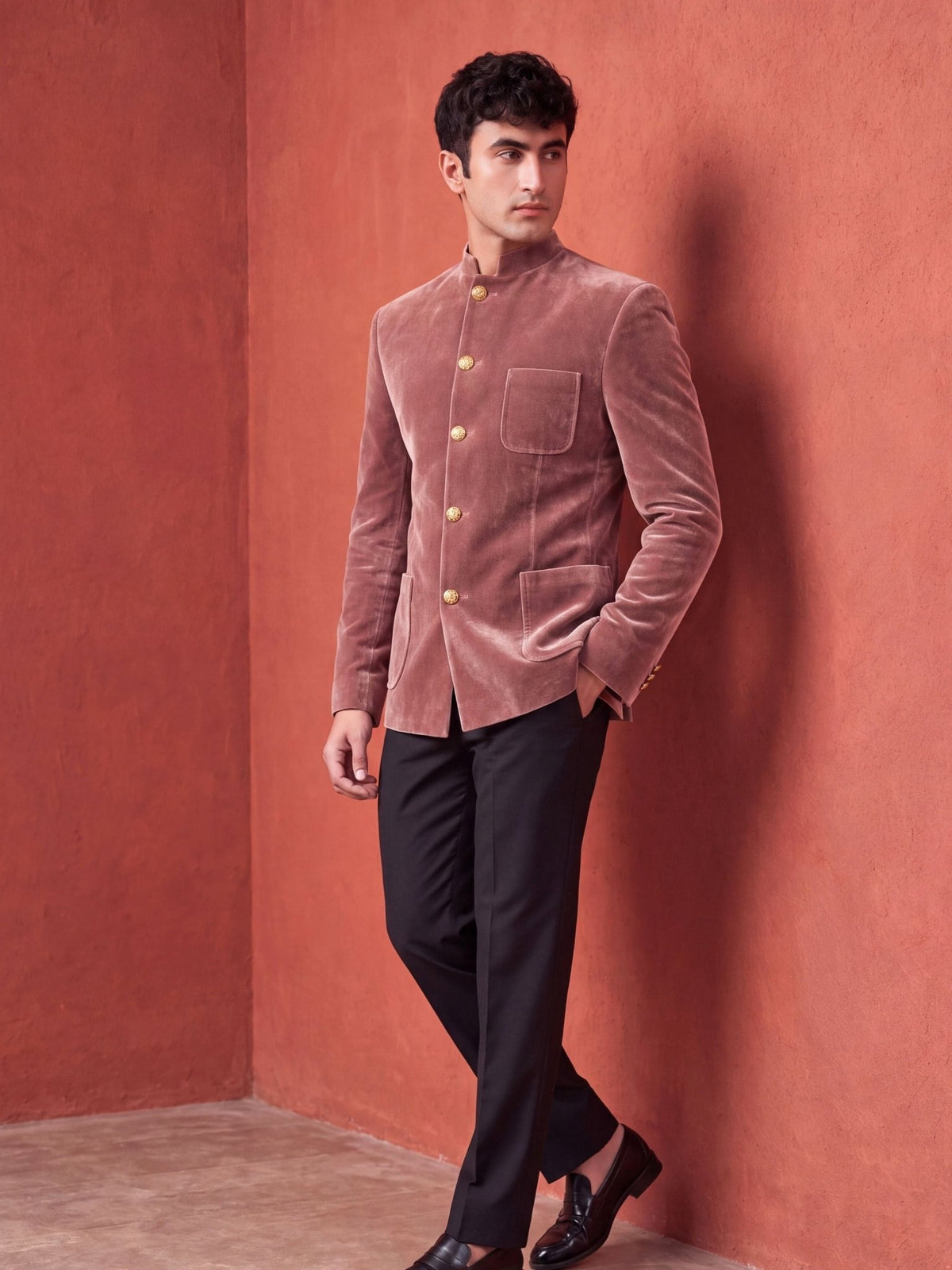 The Ultimate Royal Velvet Jodhpuri – Rosewood - Jaipuri Crown