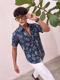 Tiger Tales – Printed Cotton Half Sleeve Shirt - Jaipuri Crown