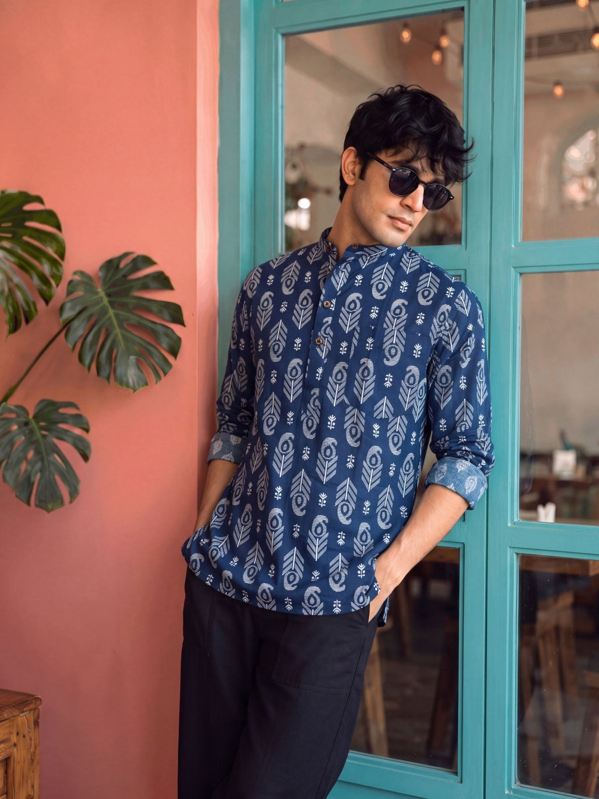 Traditional Elegance – Printed Cotton Short Kurta - Jaipuri Crown