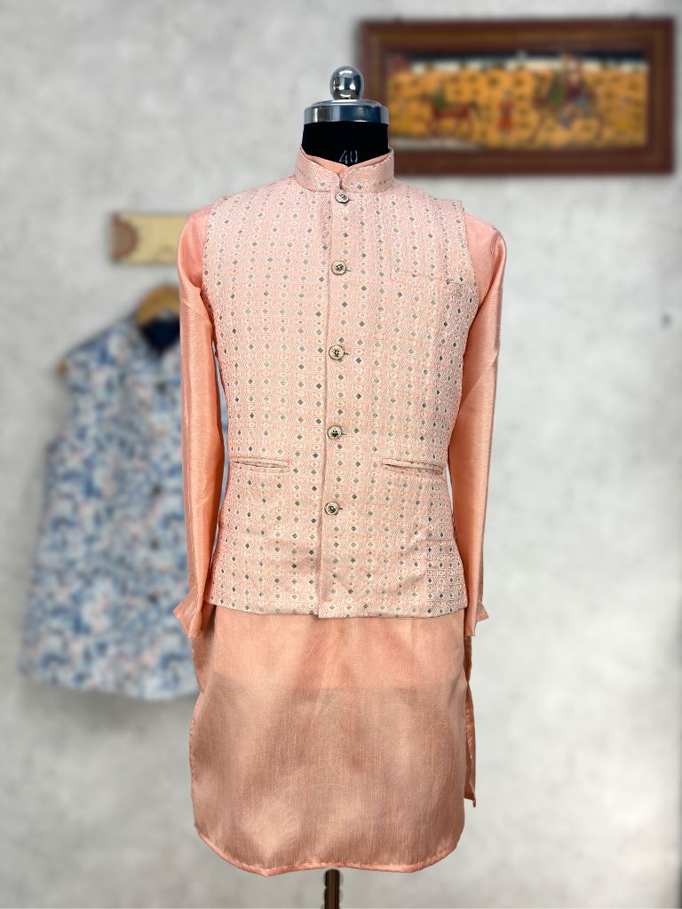 TrendyTashan Kurta Jacket Set - Jaipuri Crown