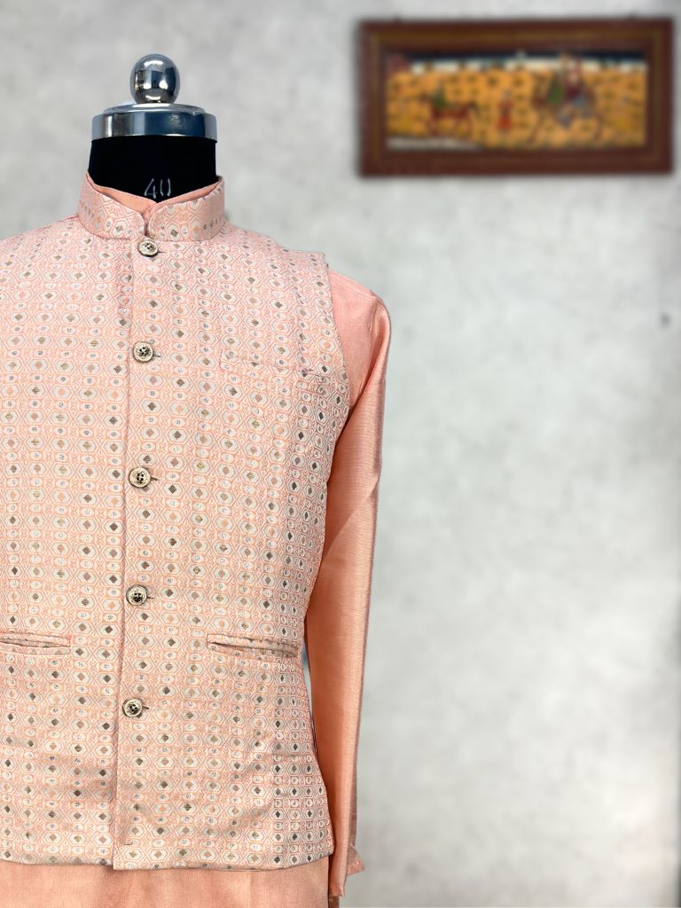 TrendyTashan Kurta Jacket Set - Jaipuri Crown