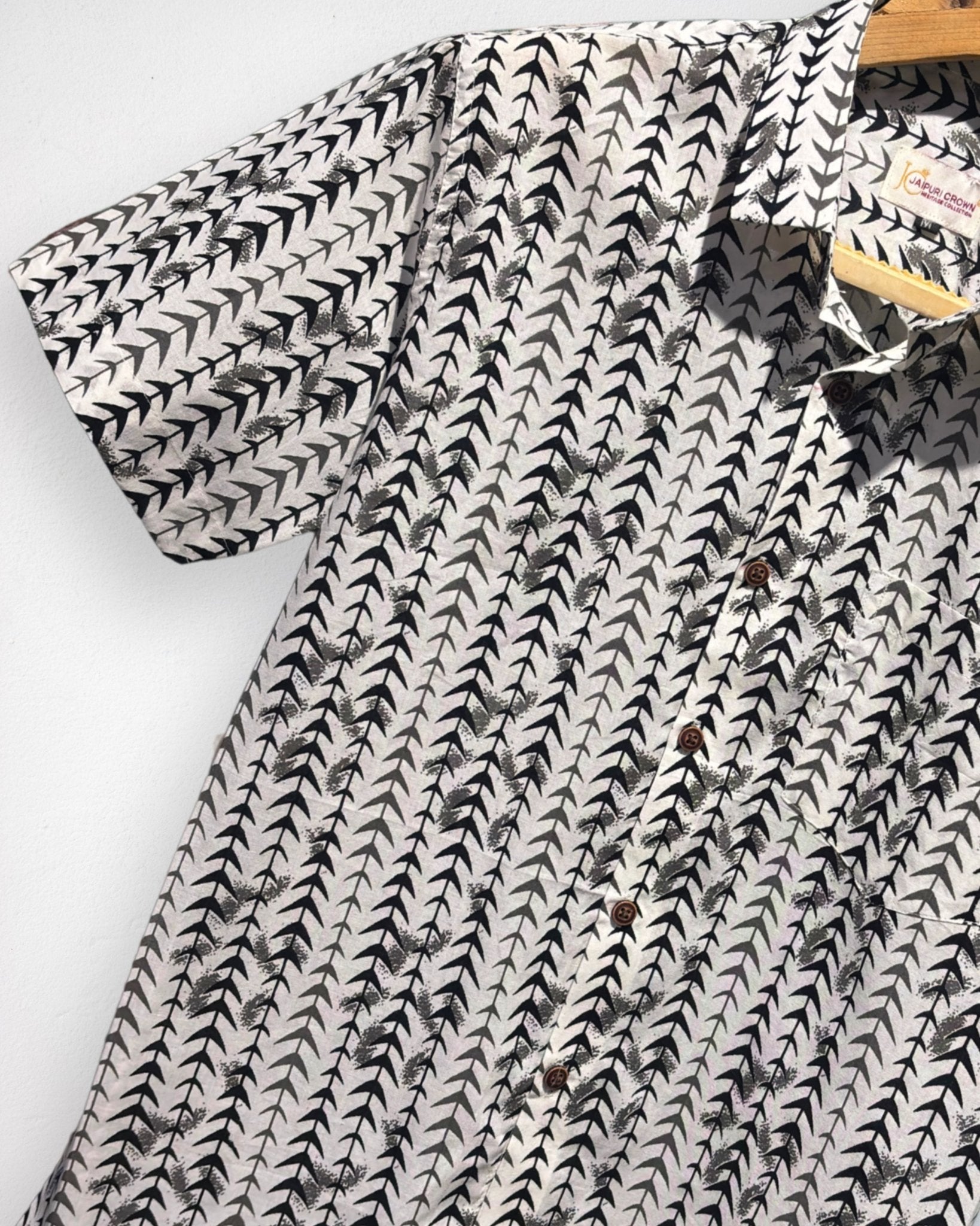 Tribal Tracks – Half Sleeve Cotton Shirt - Jaipuri Crown