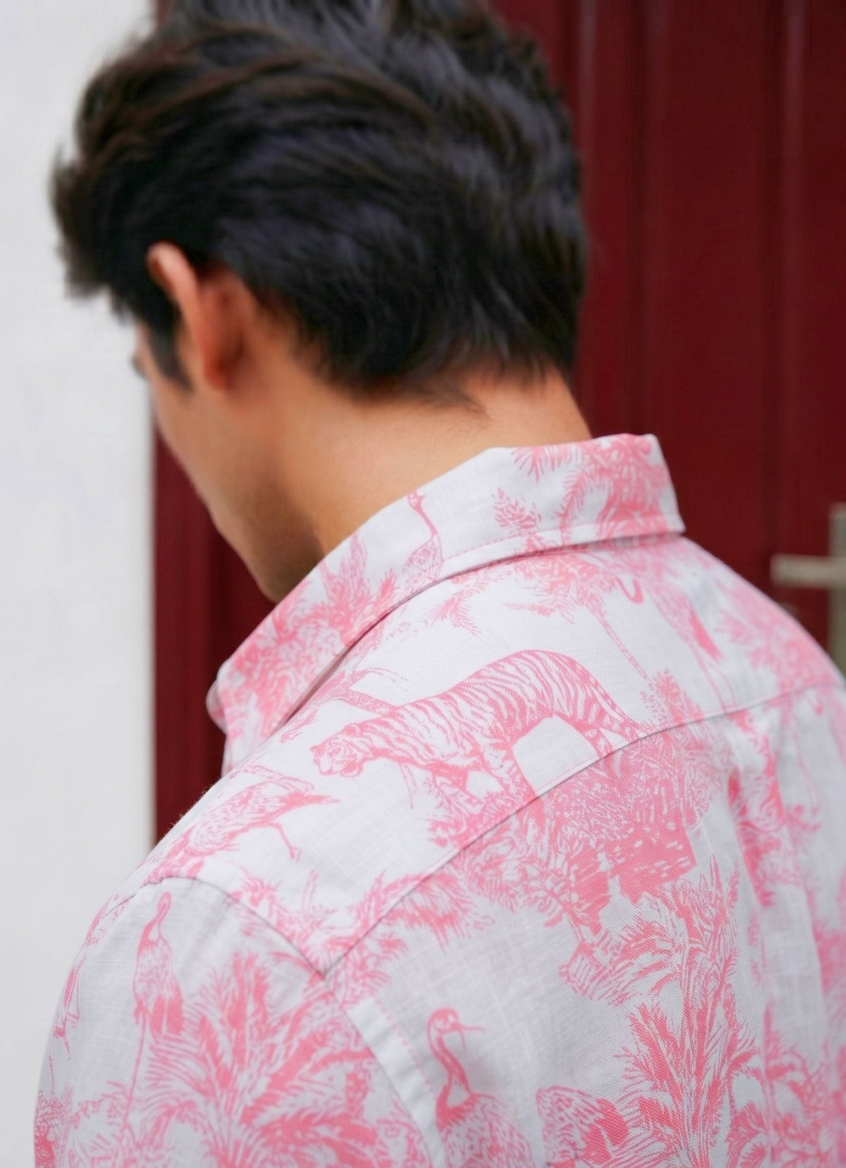 Tropical Bliss – Printed Cotton Half Sleeve Shirt - Jaipuri Crown