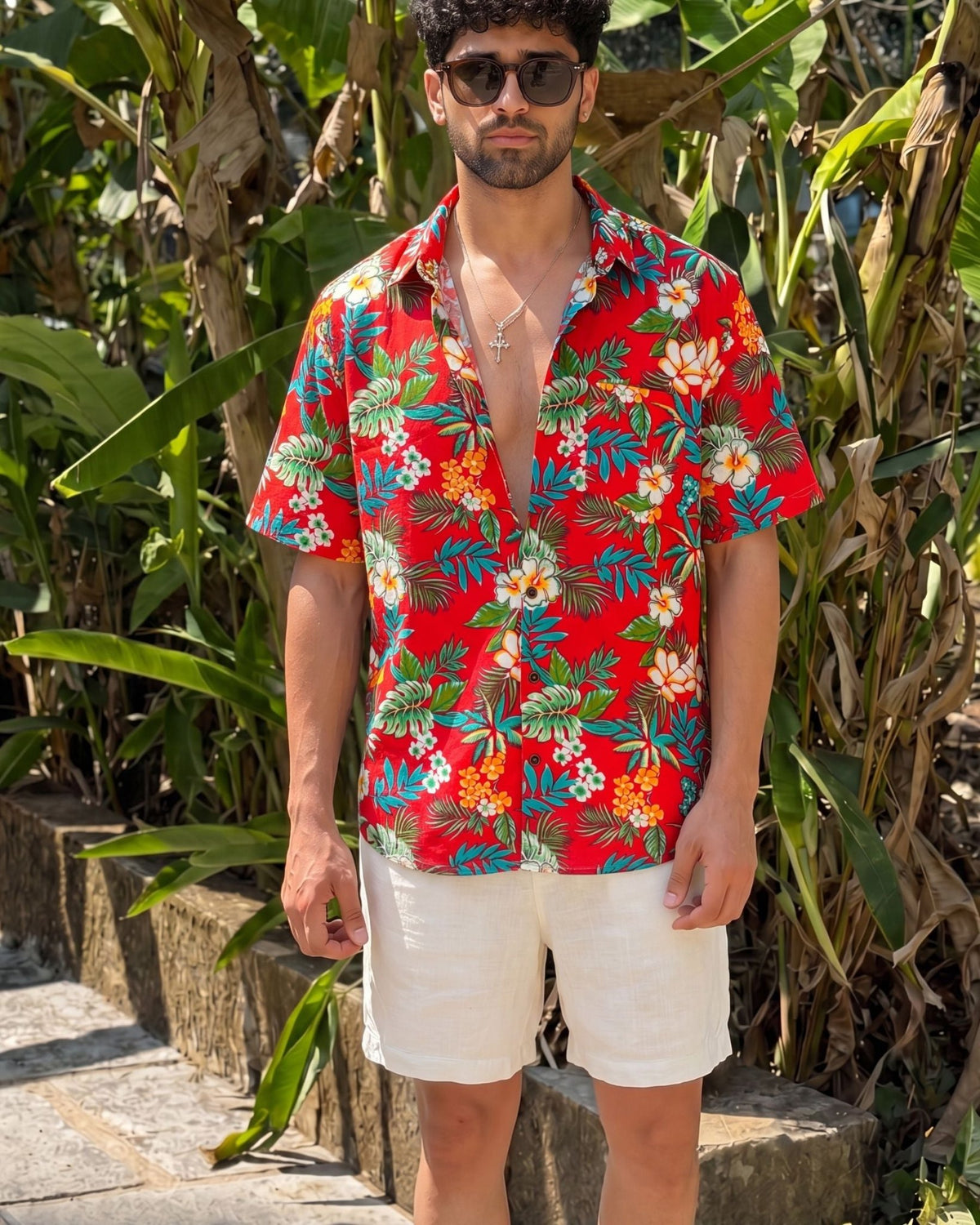 Tropical Vibes – Half Sleeve Cotton Shirt - Jaipuri Crown